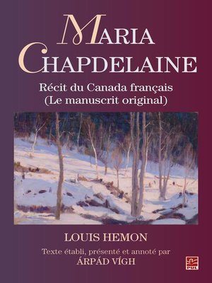 cover image of Maria Chapdelaine